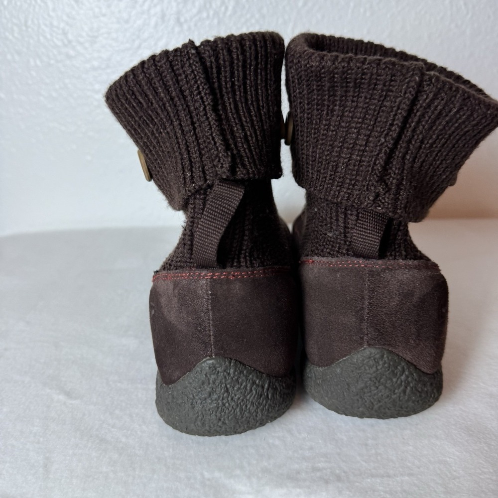 Keen Shay Ankle Boots Womens Size 9.5 Brown Suede Knit Cuff Boho Booties Winter - Picture 11 of 14